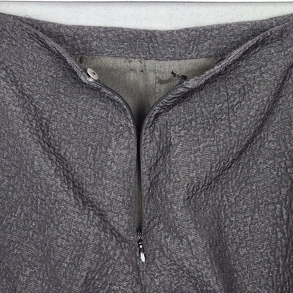 MARLOWE Pants Womens Size 4 Black Textured Wool Flared Leg Measure 28X34